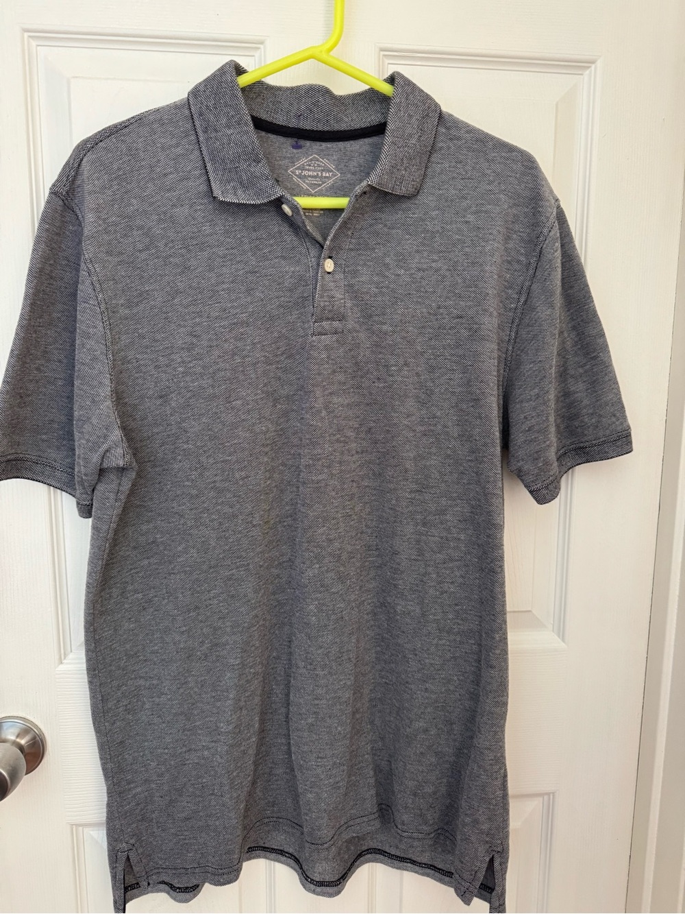 John's Bay Men's Legacy Polo - Gray Heathered Shirt- Size M